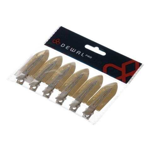 CL2603 lemon/gold Зажим Лепесток, металл 6 см (6 шт)