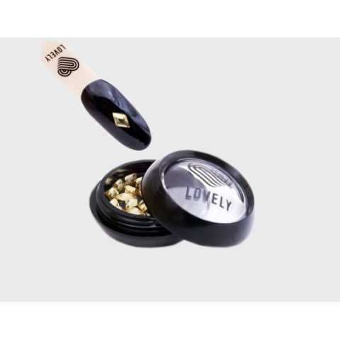 Lovely Стразы Ромб, золото, 6 мм.