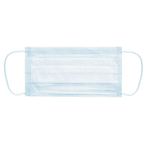 БИНОВИ Маска одноразовая 3-х слойная голубая, 1/50 шт. пакет