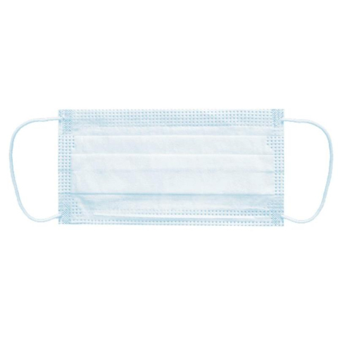 БИНОВИ Маска одноразовая 3-х слойная голубая, 1/50 шт. пакет