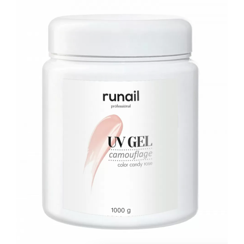 6306 RuNail Камуфлирующий УФ Гель Розовая карамель, 1000 гр.