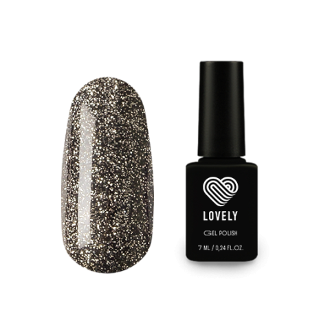 4038 Lovely Гель-лак светоотражающий Jewel Черный бриллиант, 7 мл.