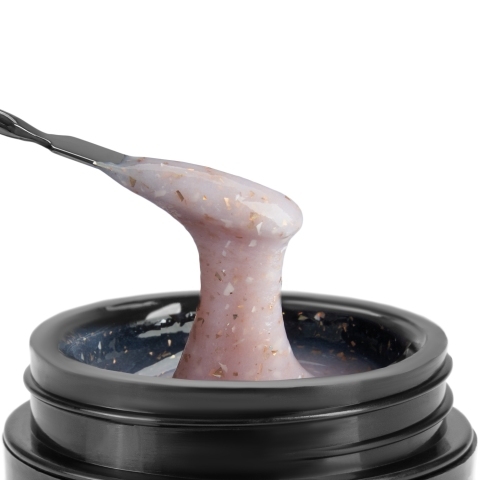 TNL Гель для наращивания Stiff жёсткий с поталью №02 лиловый, 30 мл.