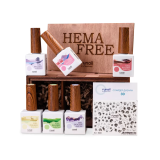 9190 RuNail НАБОР Гель-лак Hema free в деревянной коробке