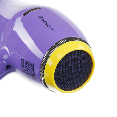 03-2010 Dewal Фен Fiesta, лаванда, 2600 Вт, 2 насадки+диффузор+2 фильтра