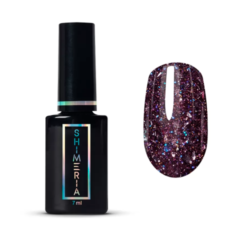 9285 RuNail Гель-лак Светоотражающий с фольгой "Горячий лёд", 7 мл.