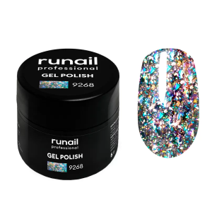 9268 RuNail Гель-лак с блёстками Дракон, 5 гр.