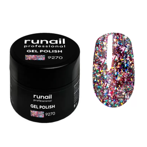 9270 RuNail Гель-лак с блёстками Дракон, 5 гр. 