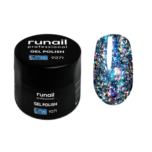9271 RuNail Гель-лак с блёстками Дракон, 5 гр. 