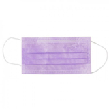 БИНОВИ Маска одноразовая 3-х слойная лиловая, 1/50 шт. пакет