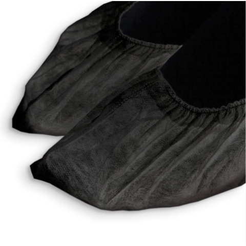 БИНОВИ Бахилы-носки черные, в индивидуальной упаковке XL, упак./100 шт.