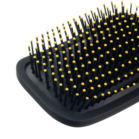 BNN-80 DEWAL Щетка массажная BANANA black прямоугольная, пластиковый штифт, 13 рядов