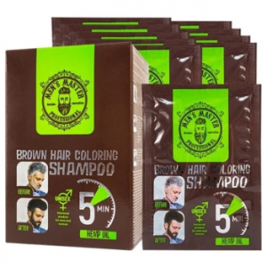 8351 Men's Master Окрашивающий шампунь для волос Коричневый, 10*25 мл.