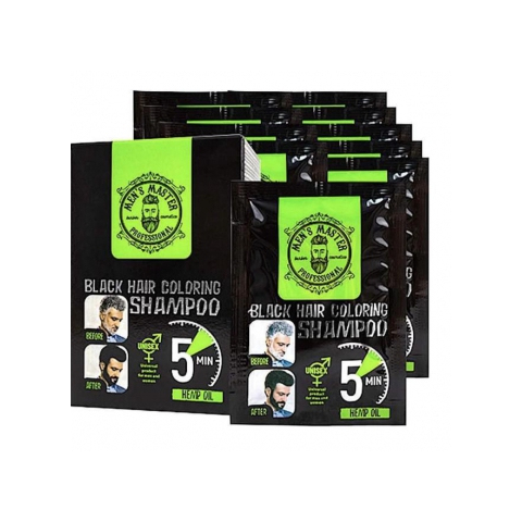 1 шт. Men's Master Окрашивающий шампунь для волос Чёрный, 1*25 мл.
