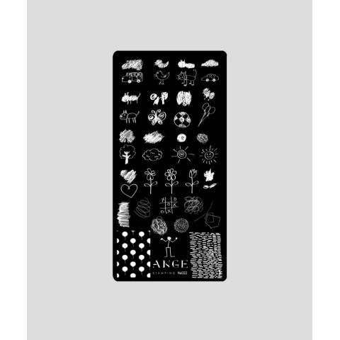 ANGE №022 Пластина для стемпинга 6*12 см.