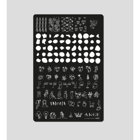 ANGE №001 Пластина для стемпинга 9,5*14,5 см.