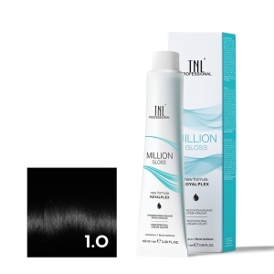 TNL 1.00 Крем-краска для волос Million Gloss, интенсивный черный, 100 мл.