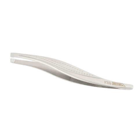 NN T-08 Пинцет для бровей, 95 мм, Cкошенный
