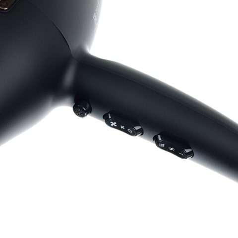 03-114 Black DEWAL Фен Exception Compact, 2200 Вт, 2 насадки, ионизация, компактный