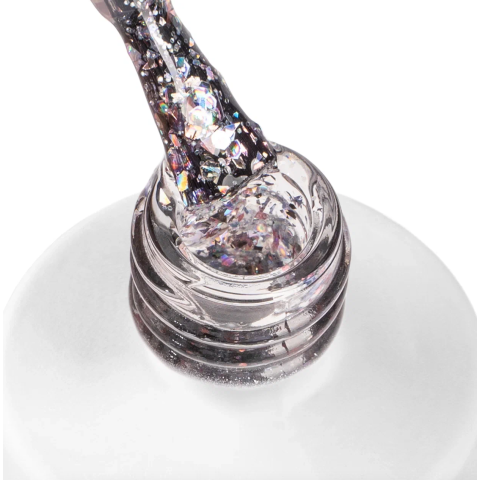 PASHE Гель-лак LU LU с голографическим глиттером №01 - фея Драже, 9 мл.