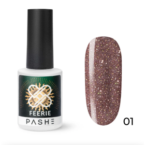 PASHE Гель-лак Feerie светоотражающий №01 - розовая луна, 9 мл.