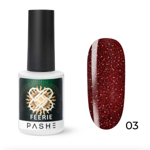 PASHE Гель-лак Feerie светоотражающий №03 - огненное танго, 9 мл.