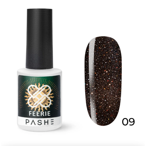 PASHE Гель-лак Feerie светоотражающий №09 - позолоченный мавр, 9 мл.