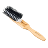 BRBAM-203 DEWAL Щетка массажная BAMBOO деревянная, нейлоновый штифт, прямоугольная, 5 рядов