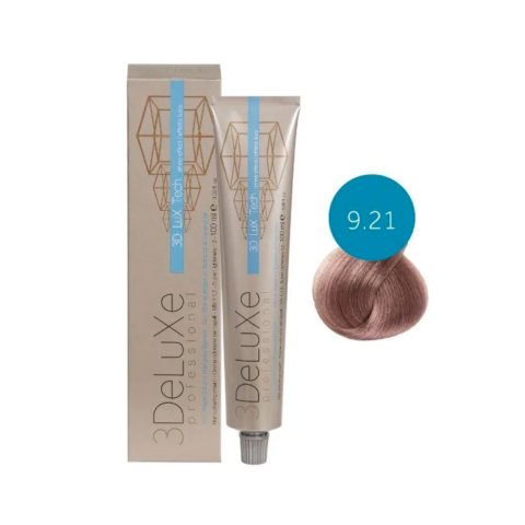 3DELUXE Крем-краска 9.21 очень светлый блондин перламутрово-пепельный