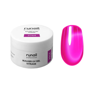 9744 RuNail Моделирующий Витражный УФ Builder Гель, 15 гр.