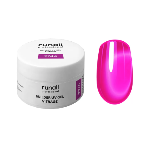 9744 RuNail Моделирующий Витражный УФ Builder Гель, 15 гр.