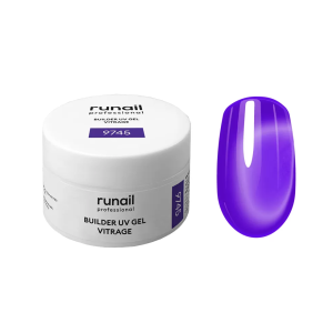 9745 RuNail Моделирующий Витражный УФ Builder Гель, 15 гр.