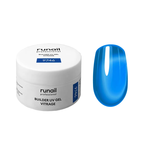 9746 RuNail Моделирующий Витражный УФ Builder Гель, 15 гр.