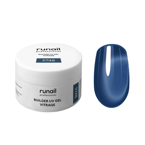 9748 RuNail Моделирующий Витражный УФ Builder Гель, 15 гр.