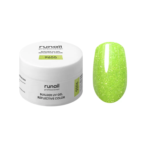9655 RuNail Моделирующий УФ-гель Builder UV Gel Reflective Color, 15 гр.
