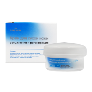 ВЛАДМИВА Крем для сухой кожи Увлажнение и регенерация, 25 гр.