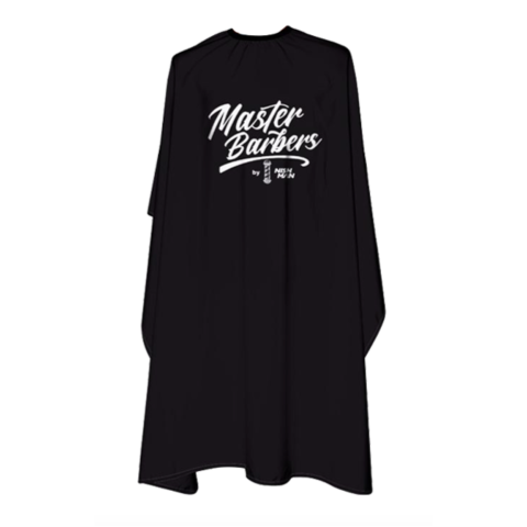 NM-01 NISHMAN Пеньюар черный белое ЛОГО Master Barber
