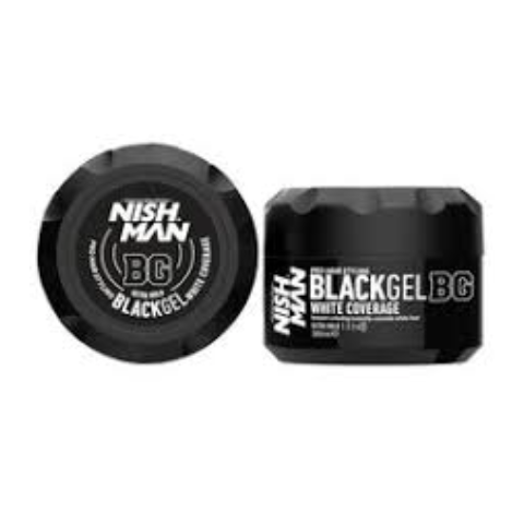 NISHMAN Гель для укладки волос тонирующий черный, 300 мл.