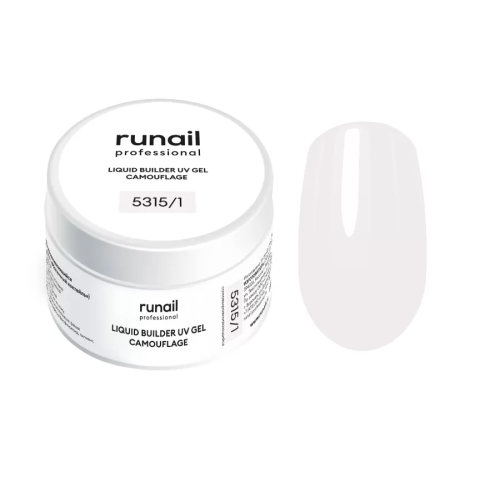 5315/1 RuNail Камуфлирующий Жидкий УФ-гель Молочный коктейль, 15 мл. банка
