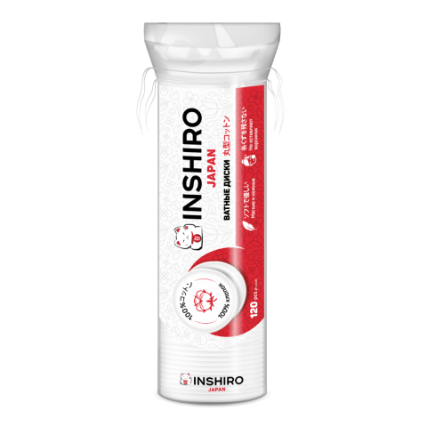 INSHIRO Ватные диски двухсторонние, 120 шт.