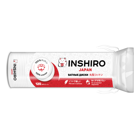 INSHIRO Ватные диски двухсторонние, 120 шт.