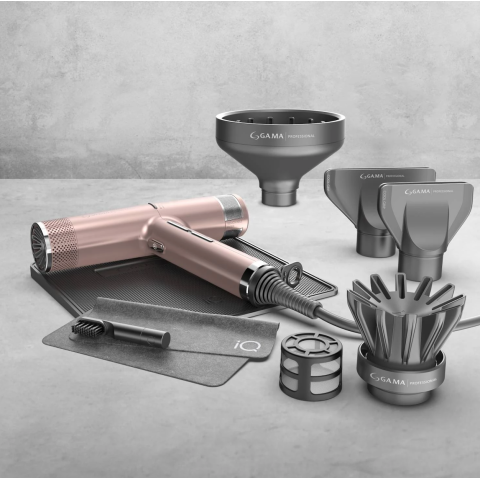 Фен GA.MA IQ3 PERFETTO розовый 1600 Вт 120 000 об/мин 3 насадки
