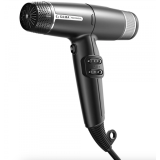 Фен GA.MA IQ LITE MAX чёрный 1700 Вт 85 000 об/мин 2 насадки, 343 гр.