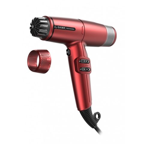 Фен GA.MA IQ LITE MAX красный 1700 Вт 85 000 об/мин 2 насадки
