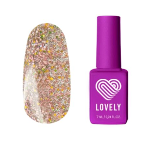 PE02 Lovely База светоотражающая с хлопьями Peony, 7 мл.