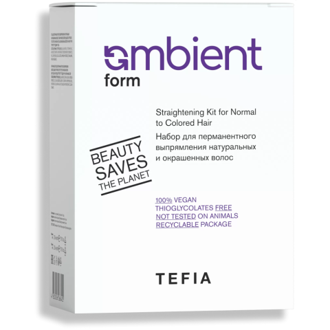 TEFIA AMB Form Набор для перманентного выпрямления натуральных и окрашенных волос, 2х230 мл.