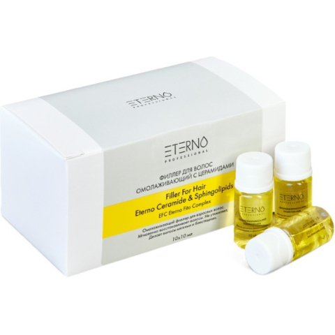 ETERNO Ампулы для волос омолаживающие с церамидами, 10*10 мл.