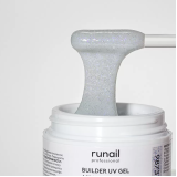 9873 RuNail Моделирующий светоотражающий УФ Builder гель MILK DIAMOND, 15 гр.