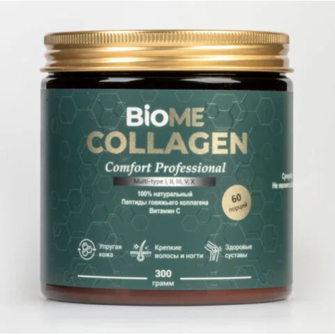 BioME Коллаген порошок питьевой для красоты волос, кожи и здоров. суставов, 300 гр.