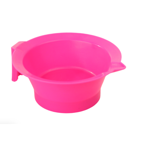 HS4274 Чаша для красителя пластиковая с носиком розовая, 250 мл.